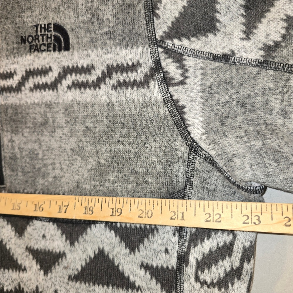 The North Face Pullover Large Mens Grey Fair Isle Gordon Lyons 1/4 Zip Fleece - Picture 5 of 9
